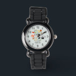 Girls Cute Woodland Forest Animals Fox & Name Kids Watch<br><div class="desc">This cute modern kids watch features watercolor British wildlife forest animals, including a fox, badger, squirrel, hare and greenery, and can be personalised with your girls name. With clear, easily readable numbers, this 'first' watch is great for kids or toddlers just starting out on learning the time. The perfect gender...</div>