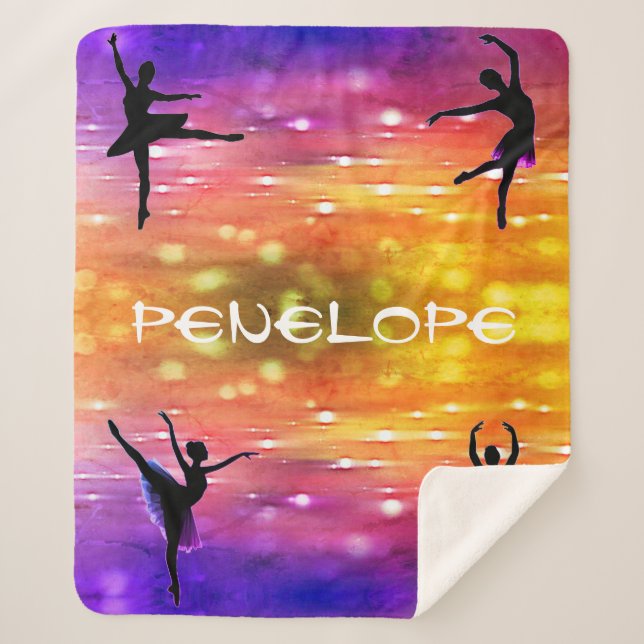 Girls Dance Multicolored  Sherpa Blanket (Front)