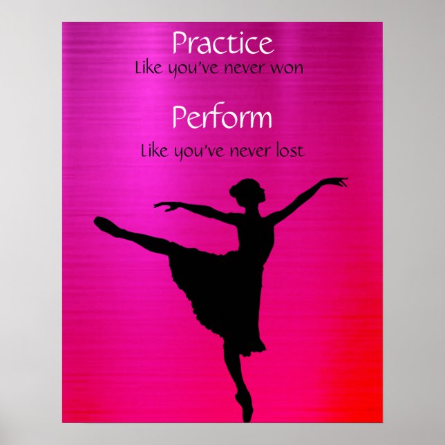 Girls Dance Practice Perform Encouragement Poster (Front)