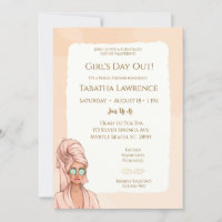Girls Day Out Spa Bridal Shower Invitation