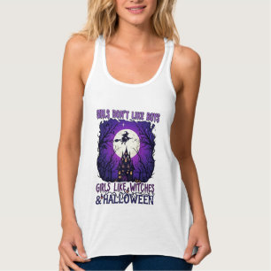 Girls Dont Like Boys Witches Halloween Haunted Hou Singlet