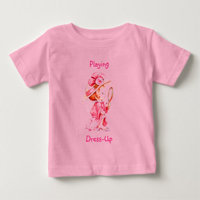 Girl's Dress-Up Onsie Baby T-Shirt (Front)