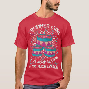 Girls Drummer Love Drums Drumming  T-Shirt
