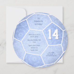 girl's dusty blue soccer celebration announcement