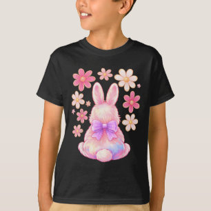 Girls Easter Bunny Face Pink Easter Kids Toddler G T-Shirt