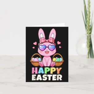 Girls Easter Coquette Bunny Shirt _ Women Happy Card
