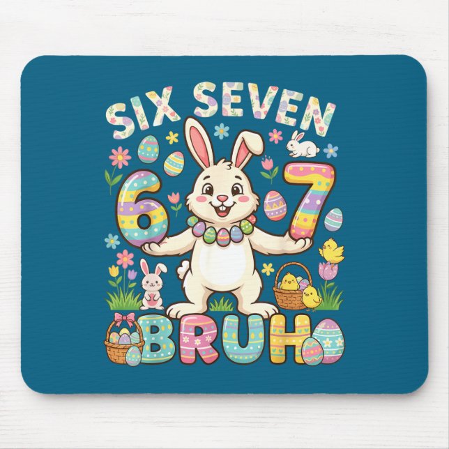 Girls Easter Day Bruh 67 Meme Mouse Pad (Front)