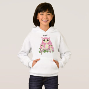 Girls editable pink Owls