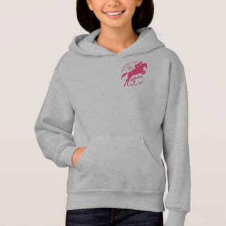 Girls Equestrian Hunter Jumper Horse Hoodie White