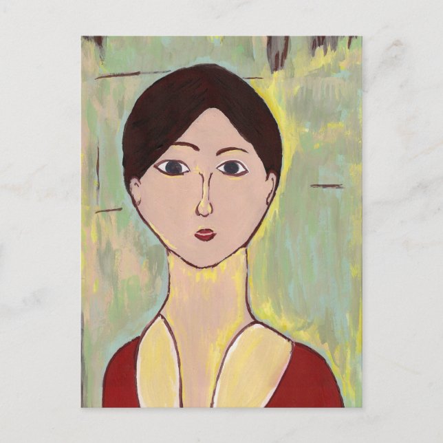 Girl's Face After Matisse Postcard (Front)