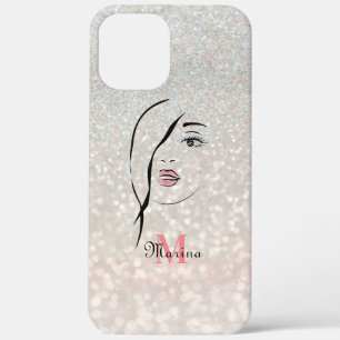 girl's face,glamourous , face, personalised modern iPhone 12 pro max case