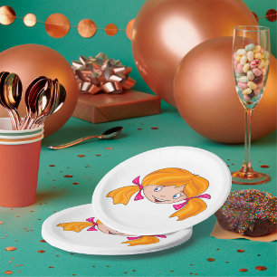 Girls Face Paper Plate