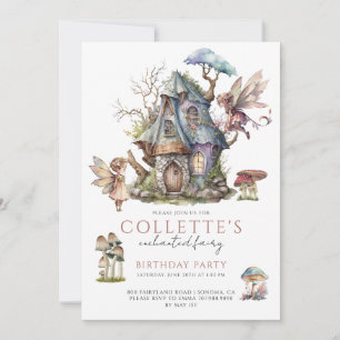 Girl's Fairy Birthday Party Invitation