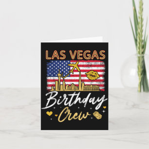 Girls Family Las Vegas Birthday Crew Squad Bday Card