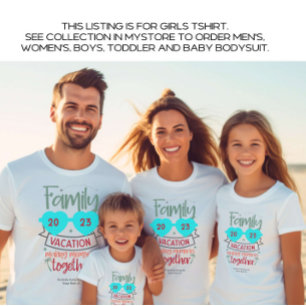 Girls Family Vacation Beach Summer Custom T-Shirt
