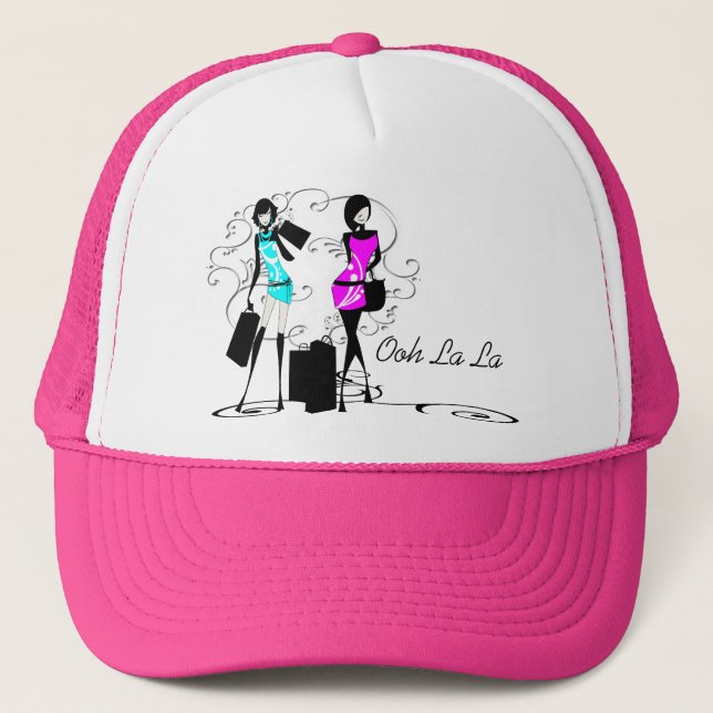 Girls fashion models chic couture trucker hat (Front)