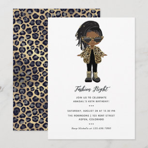 Girls Fashion Night Party Invitation