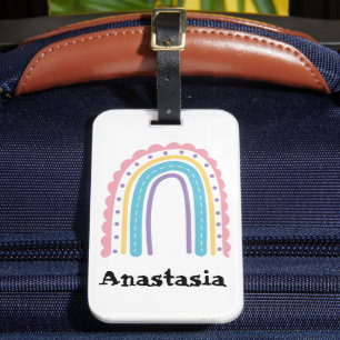 Girls' Fashionable rainbow cartoon Luggage Tag