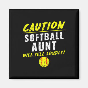 Girls Fastpitch Softll Aunt Funny Magnet
