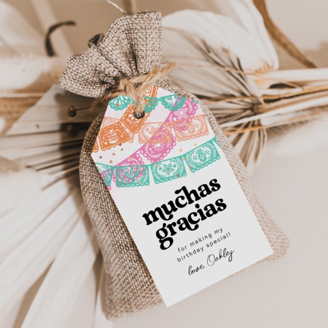 Girl's Fiesta Birthday Favour Tags (Creator Uploaded)