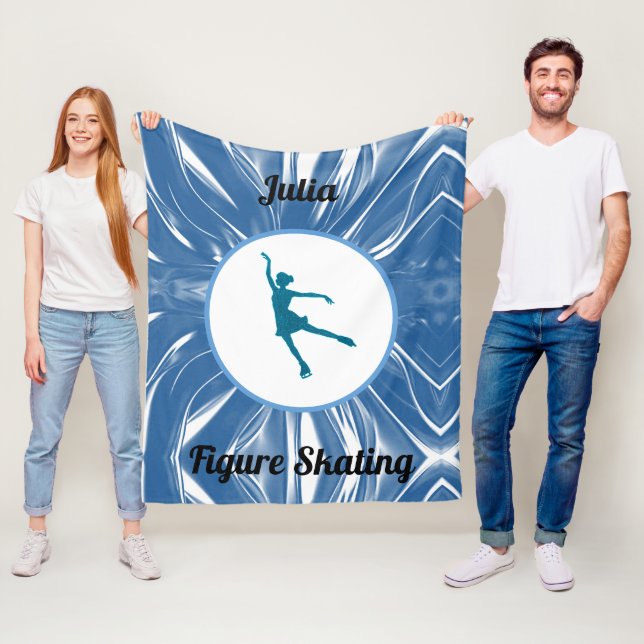 Girls Figure Skating Fleece Blanket (In Situ)