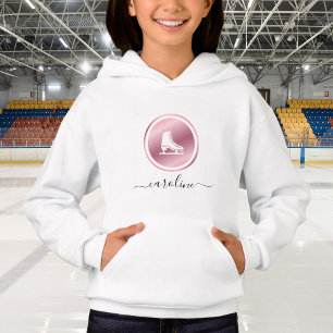 Girls Figure Skating Rose Gold Ice Skates Kid Name