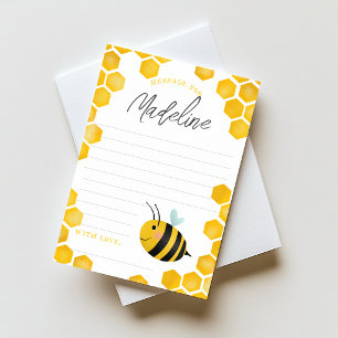 Girls First Bee Day Birthday Time Capsule Cards