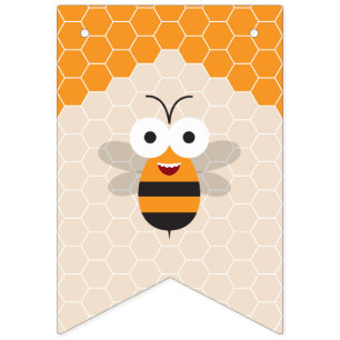 Girl's First Birthday 1st Bee-Day Cute Honeybee Bunting