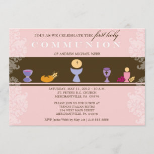 Girl's First Communion Invitation