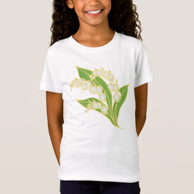 Girls Fitted Babydoll Shirt: Lily of the Valley T-Shirt (Front)