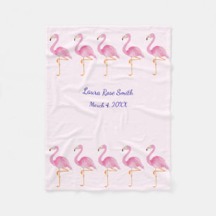Girls flamingos Fleece Blanket