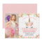 Girls Floral Unicorn Birthday Invitation