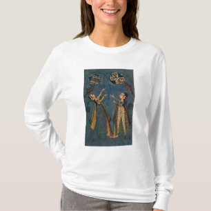 Girls flying kites, Kulu folk painting, Himachal P T-Shirt