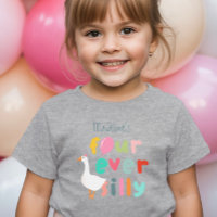 Girls Four Ever Silly Farm Goose 4th Birthday