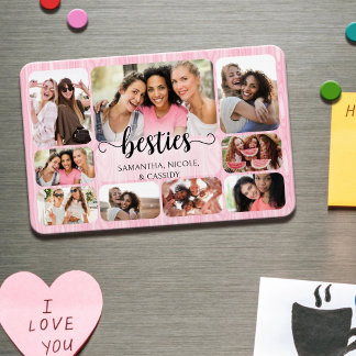 Girls Friendship Best Besties Photo Collage Magnet