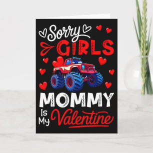 Girls Funny Joke Mommy Is My Valentine Monster Tru Card