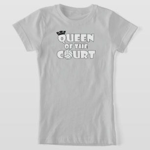Girls' Funny Volleyball Queen of the Court Cute T-Shirt
