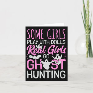 Girls Ghost Hunting Women Female Paranormal Invest Card