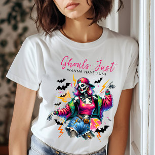 Girls Ghouls Night Out  Adult Halloween Party T-Shirt