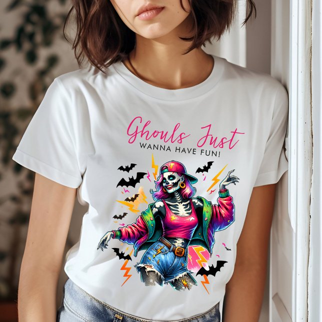 Girls Ghouls Night Out  Adult Halloween Party T-Shirt (Creator Uploaded)
