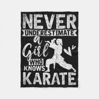 Girls Gift Never Underestimate A Girl Who Knows Ka Fleece Blanket