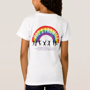 Girl's God Promise Rainbow White T-Shirt w/ logo