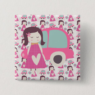 Girls Going Places 15 Cm Square Badge