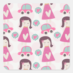 Girls Going Places Square Sticker