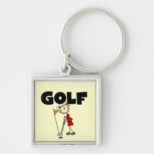 Girls GOLF T-shirts and Gifts Key Ring