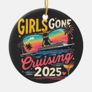 Girls Gone Cruising 2025 Travel Girls Trip Ceramic Tree Decoration