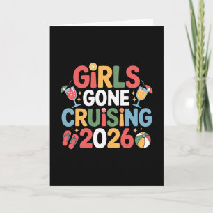 Girls Gone Cruising 2026 Colorful Cruise Vacation Card