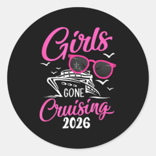 Girls Gone Cruising 2026 Vacation Party Cruise  Classic Round Sticker
