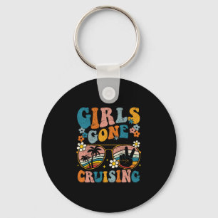Girls Gone Cruising Cruise Summer Vacation Beach V Key Ring
