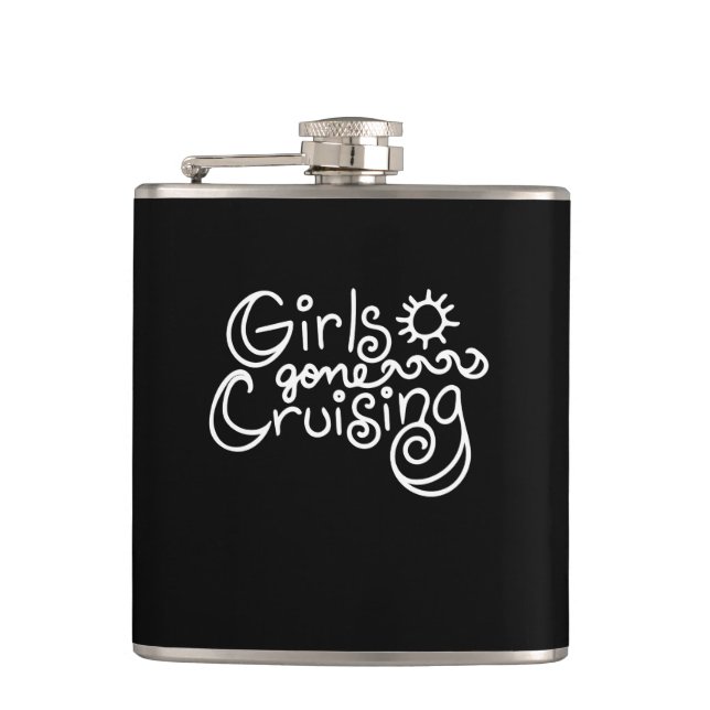 Girls gone cruising hip flask (Front)